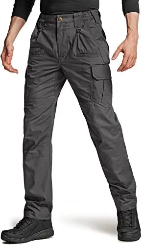Produktbild: CQR Herren Taktische Hose, Wasserabweisende Ripstop-Cargohose, leichte EDC-Wandernhose, Outdoorbekleidung, Tlp110 1pack - Charcoal, 38W / 30L