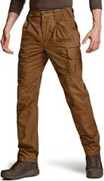 Produktbild: CQR Herren Taktische Hose, Wasserabweisende Ripstop-Cargohose, leichte EDC-Wandernhose, Outdoorbekleidung, Tlp110 1pack - Copper Brown, 40W / 30L
