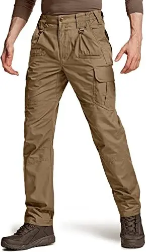 Produktbild: CQR Herren Taktische Hose, Wasserabweisende Ripstop-Cargohose, leichte EDC-Wandernhose, Outdoorbekleidung, Tlp110 1pack - Coyote, 42W / 30L