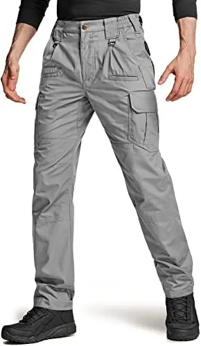 Produktbild: CQR Herren Taktische Hose, Wasserabweisende Ripstop-Cargohose, leichte EDC-Wandernhose, Outdoorbekleidung, Tlp110 1pack - Stone, 30W / 32L
