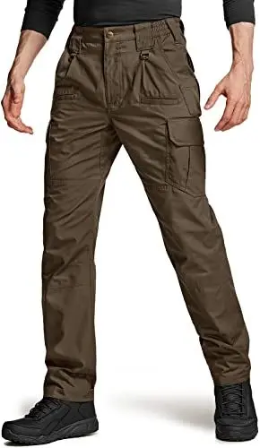 Produktbild: CQR Herren Taktische Hose, Wasserabweisende Ripstop-Cargohose, leichte EDC-Wandernhose, Outdoorbekleidung, Tlp110 1pack - Tundra, 42W / 30L