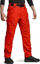Produktbild: CQR Herren Taktische Hose, Wasserabweisende Ripstop-Cargohose, leichte EDC-Wandernhose, Outdoorbekleidung, Tlp120 1pack - Rescue Orange, 40W / 30L