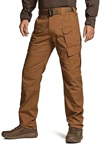Produktbild: CQR Herren Taktische Hose, Wasserabweisende Ripstop-Cargohose, leichte EDC-Wandernhose, Outdoorbekleidung, Tlp710 1pack - Copper Brown, 28W / 30L