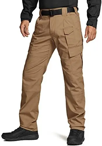 Produktbild: CQR Herren Taktische Hose, Wasserabweisende Ripstop-Cargohose, leichte EDC-Wandernhose, Outdoorbekleidung, Tlp710 1pack - Coyote, 42W / 30L