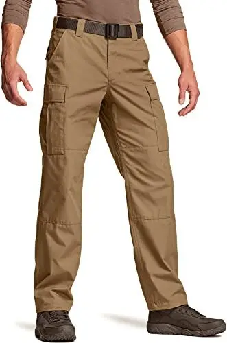 Produktbild: CQR Herren Taktische Militär Hose, MKampfhose, Ripstop-Arbeitshose, wasserabweisend, BDU Cargohose, Ubp03 1pack - Coyote, XL Lang