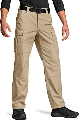 Produktbild: CQR Herren Taktische Militär Hose, MKampfhose, Ripstop-Arbeitshose, wasserabweisend, BDU Cargohose, Ubp03 1pack - Khaki, M Lang