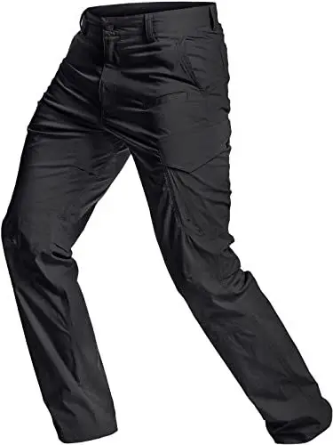 Produktbild: CQR Herren Wasserabweisende, leichte Wanderhose, USF 50+, Stretchhose, Cargohose, Arbeitshose, Txp440 1pack - Black, 38W / 30L