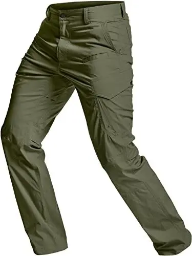 Produktbild: CQR Herren Wasserabweisende, leichte Wanderhose, USF 50+, Stretchhose, Cargohose, Arbeitshose, Txp440 1pack - Olive, 30W / 30L