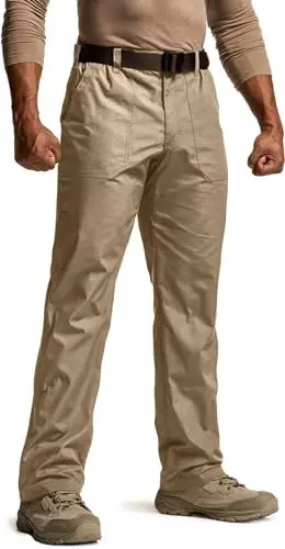 Produktbild: CQR Taktische Hose für Männer aus Ripstop, wasserdichte leichte EDC Arbeitshose, Outdoor Wanderhose, Tlp001 1pack - Khaki, 32W / 32L