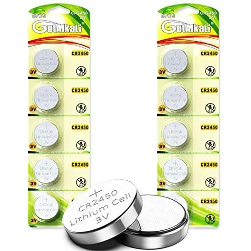 Produktbild: CR2450 Lithium-Knopfzellen, 10 Stück 3V Lithium Knopfzelle Elektro CR 2450 Lithium (CR2450-10er)