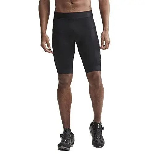 Produktbild: Craft CORE Essence Shorts M Herren Fahrradhose kurz – Schwarz – L – Gepolsterte Bike-Shorts mit Kompression und Infinity C3 Pad