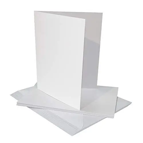 Produktbild: Craft UK 2258 Karten mit Umschlag, 25,4 x 17,8 cm, Weiß, 25 Stück