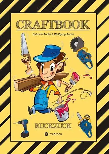 Produktbild: CRAFTBOOK - BAUMASCHINEN MOTIVE - GÄRTNER - HÄUSER - WERKZEUG - HANDWERKER - TOLLE RÄTSEL - LUSTIGE AUFGABEN: RUCKZUCK (Das kann ich!: SCHLAUHASE)