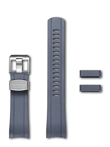 Produktbild: CRAFTER BLUE CB10 Uhrenarmband mit Rundanstoß Schnelllösendes weiches Gummiband Ersatz für Seiko Skx-Serie SKX007, SKX009 etc. und 5 Sports-Serie SRPD51K1, SRPD53K1 etc. - Grau