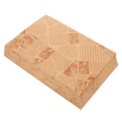 Produktbild: CRAFTHROU 120 Blatt Fettdichtes Papier Haushalts Kucheneinlage Küchenbedarf Fettdichtes Papier Öl Backpapier Pommes Frites Küchen Backpapier Öldichtes Papier Haushalts Brotpapier