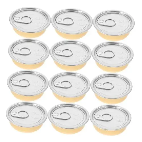 Produktbild: CRAFTHROU 12St Alu-Dose Keksdose Thunfischdose Teedose Kaffeedose leere Salbendosen geschenkverpackung süßigkeiten Dose mit Deckel Konservendosen mit Deckel Snackdose Aluminium