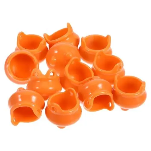 Produktbild: CRAFTHROU 12 Stück Halloween Kessel Bonbonboxen Kessel Bonbonglas Bonbonhalter Hexeneimer Halloween Süßigkeitenbehälter Süßes Oder Saures Eimer Kessel Bonbonbehälter Halloween