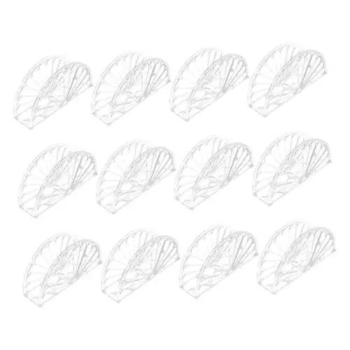 Produktbild: CRAFTHROU 12 Stück Serviettenhalter Taschentuch Aufbewahrungsständer Rustikale Tischplatte Servietten Organizer Servietten Organizer Ständer Serviettenspender Toilettenpapierhalter
