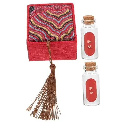 Produktbild: CRAFTHROU 1 Set Babyzahn Fetalhaar Flasche Babyzahnhalter Andenkenhalter Fetalhaar Behälter Babyzahn Etui Kinderwechsel Zähneschoner Fetalhaar Konservierungsflaschen Organizer