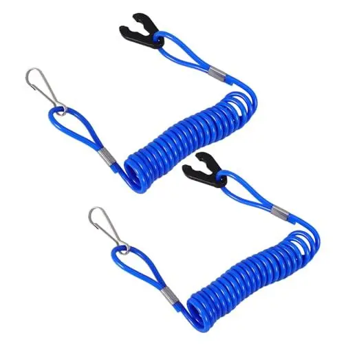 Produktbild: CRAFTHROU 2 Stück Außenbordmotor Rotes Seil Boots Notfallschnur Für Boot Notfallübung Boot Notfallschnur Sicherheitsschnur Bootsmotor Lanyard Boots Notfallbedarf Boots