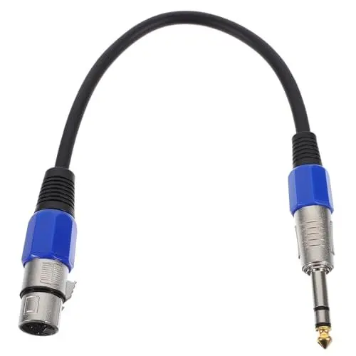 Produktbild: CRAFTHROU 2 Stück Mikrofon Adapterkabel XLR Auf TRS Kabel 635 Mm Auf XLR Adapter Patchkabel Audio Konverter Kurzes XLR Kabel Mikrofonkabel XLR Stecker Auf 1/4 TRS Auf XLR 1/4 Auf