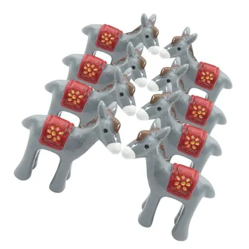 Produktbild: CRAFTHROU 8 Stück Kleine Esel Mikro Landschaftsharz Esel Dekore Miniatur Esel Figuren Gartenlandschaft Esel Dekoration Garten Miniatur Tier Kleine Tiermodelle Mini Harz Dekore