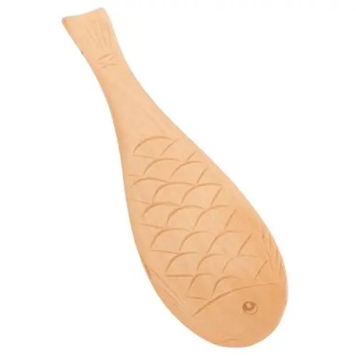 Produktbild: CRAFTHROU Japanischer Fischförmiger Reislöffel Grifflöffel Holzkochlöffel Servierlöffel Griff Reislöffel Löffel Zum Rühren Holzreislöffel Großer Reislöffel Rührlöffel