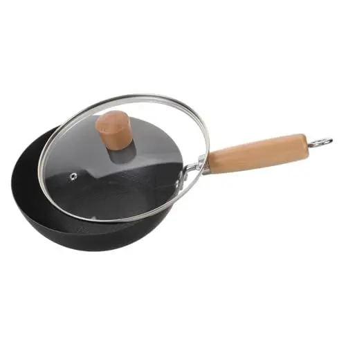Produktbild: CRAFTHROU Wok Klein Mini-eisentopf Japanische Suppentöpfe Japanischer Heißer Topf Mini-topf Antihaft-induktions-wok Wok Mit Gasherd Eisenpfanne Gusseisen Wok Bratpfanne Küchen-wok-pfanne Schmiedeeisen