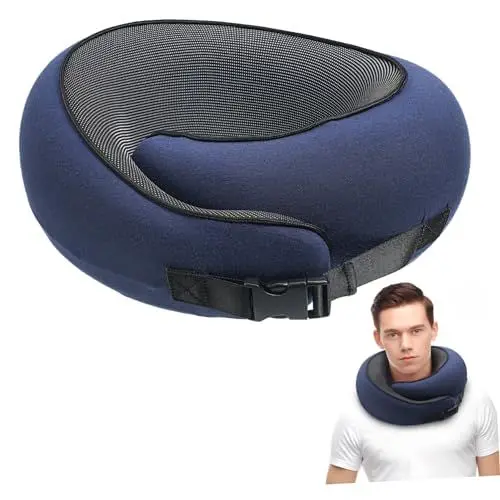 Produktbild: CRAFTHROU Schlafkissen Reise Nackenkissen Kopfstütze Für Auto Und Flugzeug Ergonomisches Nackenstützkissen Bequemes Und Stützendendes Reisekissen Ideal Für Erwachsene Und Kinder Maschinenwaschbar