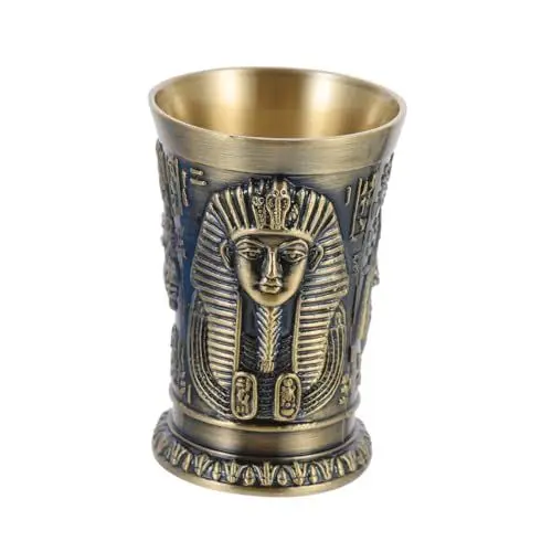 Produktbild: CRAFTHROU Weinglas Im Ägyptischen Stil Becher Aus Kreativer Weinbecher Metallbecher Retro Becher Stilvoller Weinbecher Kompakter Weinhalter Cocktailbecher Weinbecher