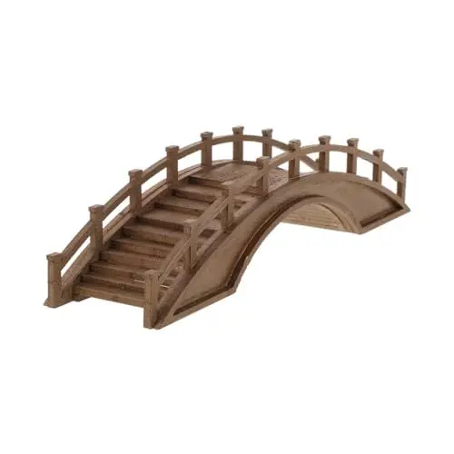 Produktbild: CRAFTHROU antike Bogenbrücke bastelmaterial Kleiner Garten Dekoratives Wohnaccessoire Gartenbrücke Reptilienbrücke Brückenfiguren Mini- -Holzbrücke Mikro-Landschaftsbrückendekor hölzern
