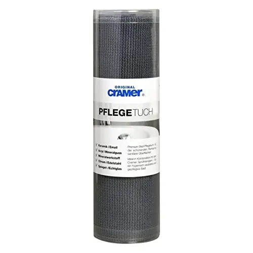 Produktbild: Cramer Premium Bad-Pflegetuch 40x40 cm – professionelle und schonende Reinigung von Mineralguss, Acryl, Emaille, Chrom, Glass, farbige Armaturen UVM, garantiert kratzfrei