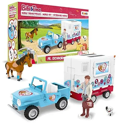 Produktbild: CRAZE Bibi und Tina Spielset Mobile Tierarzt Station Dr. Eichhorn Pferde Spielzeug Doktor Spielfiguren Martinshof Mädchen Geschenk Spiele ab 3 Jahre 19276