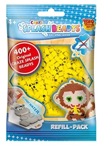 Produktbild: CRAZE SPLASH BEADYS Refill-Pack Ersatzperlen gelb yellow Steckperlen Nachfüllset Bügelperlen ohne Bügeln 11485
