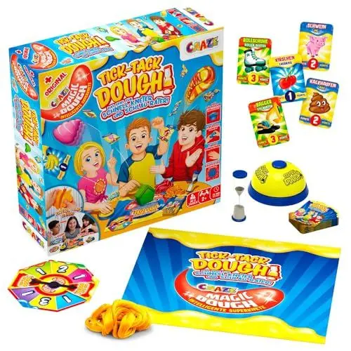Produktbild: Craze Magic Tick Tack Dough, Intelligente Knete Set, Knetmasse, Brettspiele für Kinder, Gesellschaftsspiele Familie Spaß-Garantie, Spiel für Erwachsene und Kleine ab 6 Jahren 35030