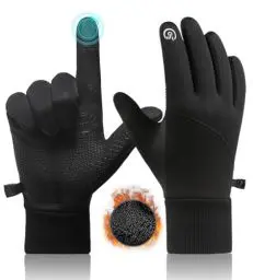 Produktbild: CRAZY SHARK Fahrradhandschuhe Warme Winterhandschuhe Sporthandschuhe Touchscreen Radsporthandschuhe Winddichte rutschfeste Handschuhe für Herren Damen zum Radfahrren Laufen Joggen Wandern