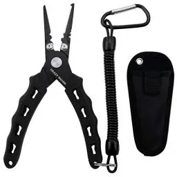 Produktbild: CRAZY SHARK Multifunktionale Angelzangen Linie Cutter Hook Remover Tackle mit Scheide und Lanyard