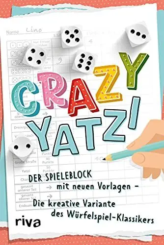 Produktbild: Crazy Yatzi: Der Spieleblock mit neuen Vorlagen – Die kreative Variante des Würfelspiel-Klassikers