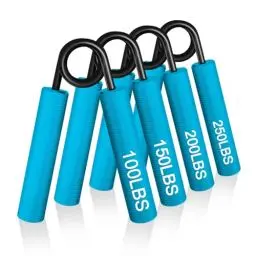 Produktbild: CRAZYROPE Handtrainer Unterarmtrainer, 4er Pack (45 67,5 90 112,5kg) Metall Griffkraft Trainer Handgelenk Trainer, Trainingsgerät für Handtraining und Handmuskeltraining, Fitnessgeräte für Zuhause