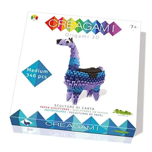 Produktbild: Creagami 3178726 Origami 3D, Papierskulptur Lama, Bastelset für Erwachsene und Kinder ab 7 Jahren, 346 Teile