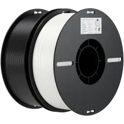 Produktbild: Creality Ender PLA Filament 1,75mm 2 Packs für 3D-Drucker, 2 x 1kg Spule 3D Druck Filament, Maßgenauigkeit +/- 0,03mm, passend für die meisten FDM 3D Drucker, Weiß & Schwarz, Polylactide