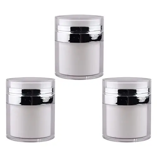 Produktbild: Cream Spender 3 Airless-Pumpgläser, Leere Make-Up-Kosmetikdosen, Nachfüllbare Reiselotionsdosen Mit Deckel Für Feuchtigkeitscreme, Hautpflegecreme, 15 G Container 50ml