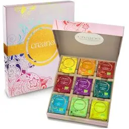 Produktbild: Creano Bio Kräutertee Geschenkset „ORGANIC HERBAL TEA“ - 45 Bio-Teebeutel in 9 unterschiedlichen Sorten - 90g - NEUHEIT 2022*