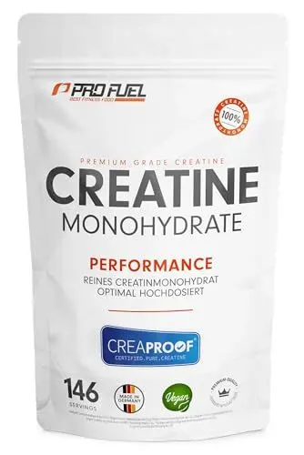 Produktbild: CREAPROOF® Creatin Monohydrat 500g - Kreatin-Monohydrat mit höchster Reinheit, durch unabhängige Laboranalysen bestätigt - Creatine frei von Schwermetallen oder Schadstoffen - Premium Kreatin Pulver
