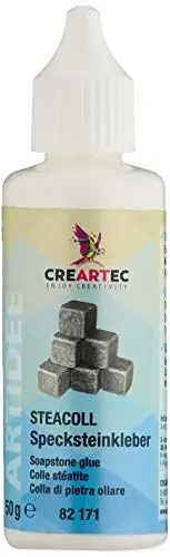 Produktbild: Creartec - Steacoll Specksteinkleber, 50 ml, Spezialkleber für Speckstein, trocknet transparent, Klebestelle unsichtbar, Bunt