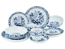 Produktbild: CreaTable, 15403, Serie Allround - ZWIEBELMUSTER, 10-teiliges Geschirrset, Kombiservice aus Porzellan, spülmaschinen- und mikrowellengeeignet, Made in Europe