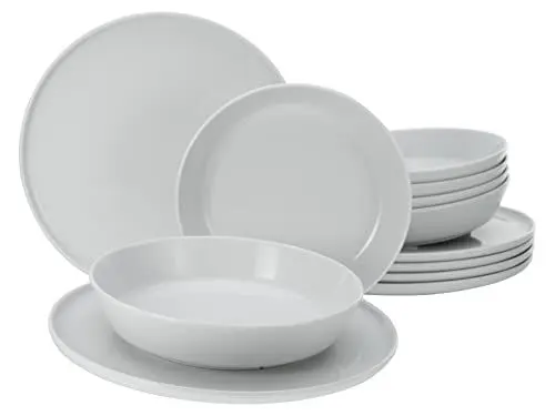 Produktbild: CreaTable, 16737, Serie Chef Collection, 12-teiliges Geschirrset, Tafelservice aus Porzellan, spülmaschinen- und mikrowellengeeignet, Made in Europe
