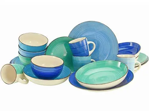 Produktbild: CreaTable, 20868, Serie Bella Casa AQUA, Geschirrset, Kombiservice 20 teilig