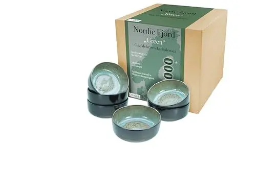 Produktbild: CreaTable, 21559, Serie Nordic Fjord, 6-teiliges Geschirrset, Müslischalen Set aus Steinzeug, spülmaschinen- und mikrowellengeeignet, Qualitätsproduktion