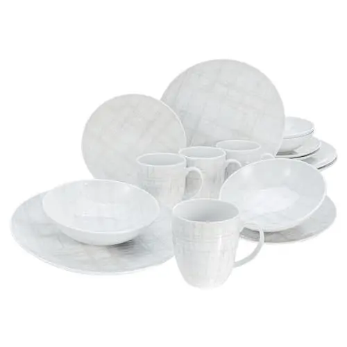 Produktbild: CreaTable, 25866, Serie Shabby Chic - Serie Home, 16-teiliges Geschirrset, Kombiservice aus Porzellan, spülmaschinen- und mikrowellengeeignet, Made in Europe